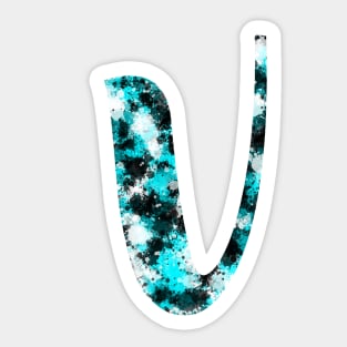 Paint Splash Letter V Sticker